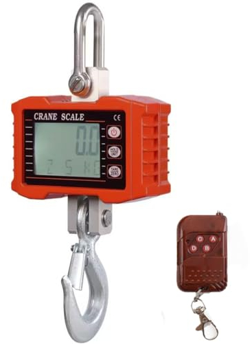 CDZHLTG 1000kg Elektronische Kranwaage Hängewaage Digitalgewicht Industriell Kranwaage mit Fernbedienung & professionellem Haken zum Aufhängen Hochleistungs-Hängewaage Crane Maßstab