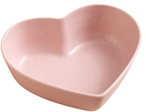 CUSROS Piatto per salsa a forma di cuore per condimenti snack piatto da portata per matrimonio San Valentino sala da pranzo cuore rosa
