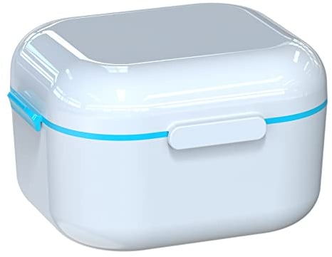 BVN Zahnspangendose Zahnspangenreiniger Gebissdose Prothesenreiniger: Gebissreiniger, Zahnschiene Box, Zahnprothesen BehäLter, Prothesendose, Zahnprothesen Reiniger, Zahnschienen Reiniger Weiß