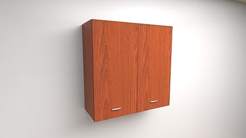 Alfredo Calandrelli Mobile PENSILE in vari colori ed in Varie Misure COMPRESO di 2 Ante SPEDIZIONE A Kit Le Misure Si intendono Altezza X Larghezza X profondità (90x60x33, CILIEGIO)