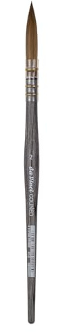 da Vinci, COLINEO Short Handle, Watercolour Brush, Synthetic Fibres, Artist Brush, Watercolour Painting, Liquid Acrylic Paints, Made in Germany, Round, Size 2 | Kolinsky like synthetic fibres with high elasticity and fine tip - ideal for watercolour and details.