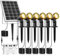 MEIKEE 6 in 1 Solar Spot Lights Outdoor Garden Warm White 2700K Dimmable Garden Spike Light Breathing & Strobe Modes Lawn Lights Solar Landscape Spotlights IP66 Waterproof for Yard Lawn Trees Path