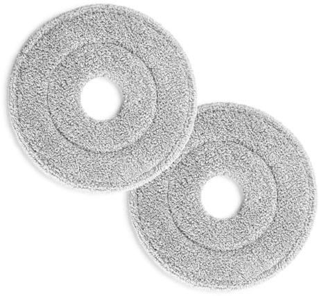 CLEANmaxx Power Spin-Mopp Wischtücher | Saugstarke Mikrofaser-Wischtücher im praktischem 2er-Set | Für alle Böden geeignet & Waschbar bei 40 °C | Ersatz-Stück [Ø 23cm]