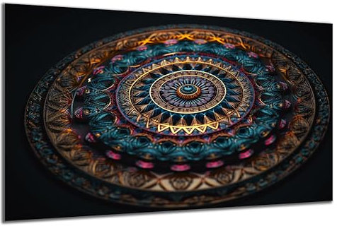 DARO Design - Wand-Bild auf 6mm HDF 40x30 cm Mandala - Wand-Deko Bilder Geschenk