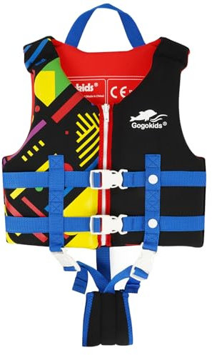Gogokids Kinder Schwimmweste Float Jacket – Kleinkind Badeanzug Assist Bademode Schwimmtraining Auftrieb Badeweste Neopren SchwimmwesteN für 2–9 Jahre 15-35kg