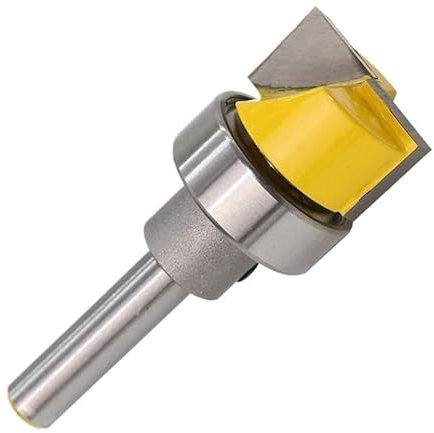 1Pc 1/4 * 3/4 * 11 End Mill Router Bit Milling Cutter Door Plate Bottom Clear Drill Solid Carbide Woodworking Trimmer Knife Handle