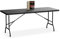 Relaxdays Garden Table Gartentisch, klappbar, HBT: 72 x 180 x 74 cm, Kunststoff, Stahl, wetterfest, 8 Personen, Campingtisch, schwarz