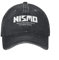 QIYAEUA Retro Weiß Nismo Motorsport Logo Baseballkappen Vintage Distressed Denim Sun Cap Unisex Outdoor Sommer Verstellbare Caps Hut Geschenk
