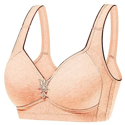 Generico Risalti Reggiseni Adesivo Reggiseno Invisibile Reggiseno con Ferretto di Grandi Dimensioni Reggiseno Senza Ferretto Coppe in Silicone Adesive (Orange, S)
