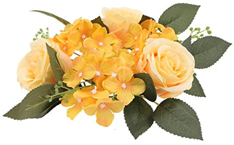 KICHOUSE Künstlicher Blumenkranz Aus Rosen Für Hochzeitsdekoration Weihnachtsdeko Und Tischdekoration Mit Realistischen Pflanzen Festlicher Kranz Für Zuhause Und Partys