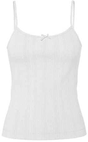 PIECES Damen Female Top Pcmarie Pointelle Pcmarie Singlet Poin Top JRS Noos Bc (1er Pack)