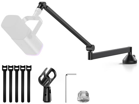 InnoGear Niedriger Mikrofonarm, 360° drehbarer Mikrofonarm, Ständer, faltbarer Schreibtisch-Mikrofonarm mit 3/8 Zoll auf 5/8 Zoll Adapter für Fifine AM8 K669B Blue Yeti HyperX QuadCast SoloCast AT2020