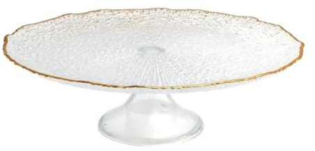 LA PORCELLANA BIANCA Alzata in Vetro, alzatina per Torta, Cupcake, Frutta Maestà D33xH10 cm