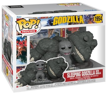 POP Funko Super: Godzilla - Sleeping Godzilla with Minilla | Offizieller Fanartikel und Merch - Vinyl Sammelfigur als Regal Deko - Geschenkidee zum Geburtstag für Fans und Sammler