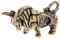 SEWOART 2 Pièces Porte-clés Niuniu Pendentif en laiton clé décorative bijoux pendentif vache décoration de statue de taureau porte-clés vache du pendentif porte-clés