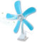 MF artSHOP Ventilatore da Tavolo con Clip, 5 Pale, Doppio Snodo Regolabile, Pinza, Portatile, Scrivania, Ufficio
