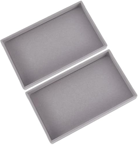 SOFPLATE 5 X 8 Zoll Schmucktablett Schmuckaufbewahrung Schublade Stapelbar Beige Schmuck Organizer Schublade für Schmuck Schubladeneinsatz Armbänder Ohrringe Ringe Aufbewahren Präsentieren