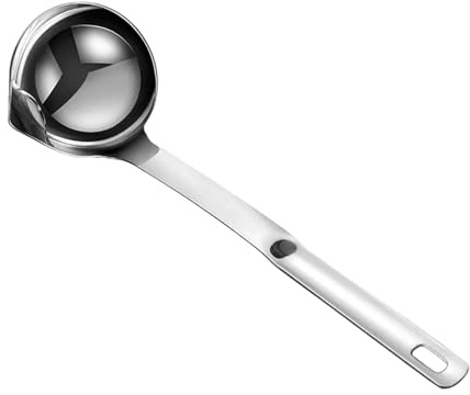 Cucharón Para Colar Grasa: Utensilio De Gran Capacidad, Cuchara Para Filtrar Caldo, Vaso Para Escurrir Líquidos, Cuchara Para Quitar Grasa | Colador De Gran Capacidad Para Comedores Talleres