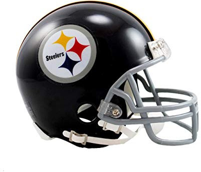 Pittsburgh Steelers 1963-76 Throwback Replica Mini-Helm mit Z2B-Gesichtsmaske