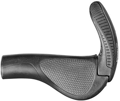 Ergon GP3-S Fahrrad Lenker Griffe Touring 3 Finger BarEnd MTB Mountain Bike Rad Sport, 42400031, Schaltung Standard, Farbe schwarz