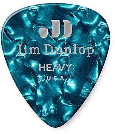 Jim Dunlop 483P11HV Guitar Pick Player Pack - Turquoise Pearl (Pack of 12)
