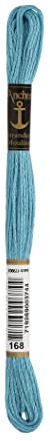 Anchor Sticktwist 4635000-00168 lichtblau Stickgarn, 100 % Baumwolle