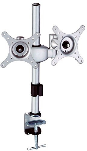 Allcam MDM02 Dual Monitor Stand w/Desk Mount Clamp for twin 17-27 LCD/LED: mount two monitors back-to-back