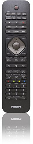 Philips SRP5018/10 Télécommande Universelle 8 en 1 avec Raccourcis, Contrôle Barres de Son, Configuration Rapide, Noir