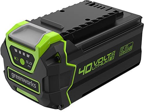 Greenworks Batterie lithium-ion 40 V 5,0 Ah (batterie Greenworks authentique/plus de 75 outils compatibles)