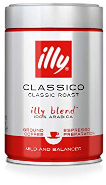 Illy Espresso Normale Röstung, Gemahlen, 2er pack (2 x 250 g)
