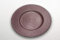 Ten Bajo Plato en Cristal Rosa Decorado a Mano con Reflejos Dorados cod.7206064P cm diam.34 by Varotto & Co.
