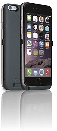 RealPower BP-4000 schwarz, Mobiles Ladegerät mit 4.000mAh und Schutzhülle für das iPhone 6 Plus