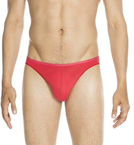 HOM Men Herren Slip Plumes Micro Briefs, Gr. Large, Rot (Red 4063)