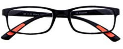 Amazotti Milano Black Trendy Reading Glasses +1.50 | Stylish Glasses for Men & Women | Lightweight, Durable, Flexible Eye Glasses for Reading, Computer, and Screen Use