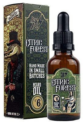 HEY JOE! Beard Oil N° 6 Citric Forest | Natürliches und Erfrischendes Bartöl Herren mit Zitronen- und Kiefernduft - Bartpflege für Gesunde Bärte - Bart Öl 30 ml