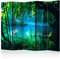 decomonkey Paravent Raumteiler Innen Natur 225x172 cm 5 Teilig Beidseitig Room Divider Wall Raumteiler Stehend Trennwand Sichtschutz Spanische Wand Sichtschutzwand Wohnzimmer Holz Wasserfall Wald