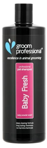GROOM PROFESSIONAL Baby Fresh Hundeshampoo Sensitiv - Hundeshampoo Gegen Geruch - Babypuderduft - Für Juckende & Trockene Haut - Sanft Duftendes Welpenshampoo - Perfekt für Welpen, 450ml