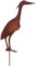 Figurine à piquer Vosteen - Décoration de jardin en forme de héron cendré - En métal à effet rouillé - 90 cm