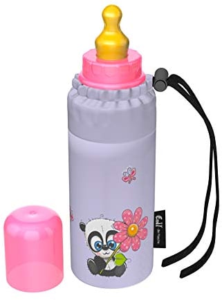 Emil Babyflasche 250ml aus Glas sterilisierbar– BPA-frei & schadstofffrei, isolierend – mit Latexsauger (0-6 Monate) & Anti-Kolik-Ventil für Wasser, Saft & Milch LITTLE PANDA