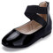 Hehainom Ballerine da bambina con elastico alla caviglia, Vernice nera, 1 Little Kid