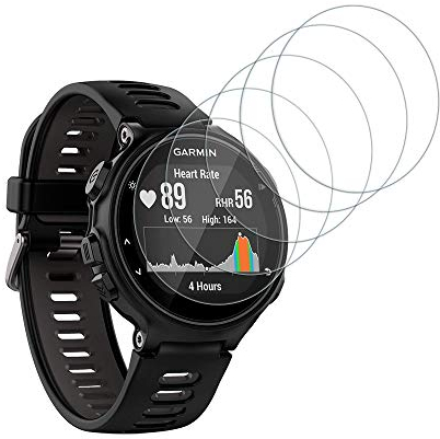 Didisky Tempered Glass Screen Protector for Garmin Forerunner 735xt, [ 5 Pack ] Anti Scratch, 9H Hardness, High Definition, Easy To Apply.
