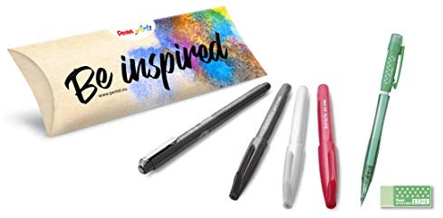 Pentel lettering set [beginner] Brush Sign Pen & Pointliner