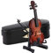 Fydun Miniatur Geigen Modell mit Standkoffer Puppenhauszubehör Mini-Musikinstrument Home Decor (8cm)