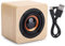 Caja de Altavoz de Madera, Altavoz estéreo inalámbrico de Alta fidelidad Bluetooth4.2, Altavoz con Reproductor de música Recargable por USB para Exteriores/Interiores
