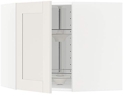 METOD Eckwandschrank mit Karussell 67,5x67,5x60cm weiß/sävedal weiß