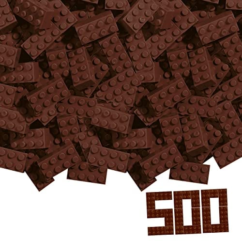 Blox 500 Brown Building Blocks for Children Aged 3+, 8 Bricks in Box,, Fully Compatible with Many Other Manufacturers