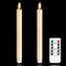 Mavandes LED Flameless Taper Candles with Remote Timer,Ivory Battery Operated Flickering Window Candles, Pack of 2 Real Wax Warm Fire 3D-Wick Flameless Candlesticks,Home Wedding Decor(2cm x 25cm)
