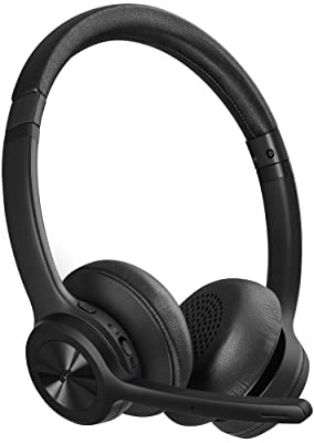 Bluetooth Headphones V5.0, Wireless Headphones with Noise Cancelling Microphone, On Ear Wireless Headset for Cell Phones Laptop Computer