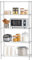 Iris Ohyama, Schwerlastregal, Aufbewahrungsmöbel aus Metall, Metallregal mit 5 Ebenen, Steckbar, höhenverstellbar, Küche, Garage, Büro - Metal Rack MR-MT5 - Silber
