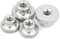 BOUACOUA Dadi Zigrinati in Acciaio Inox Manopole Rotonde a Mano la Manopola Dadi a Testa Zigrinata M6 (4 pcs)